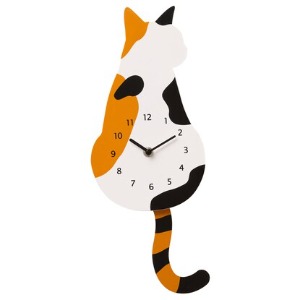 니토리 고양이 추 시계 / NITORI 인테리어소품 벽걸이 시계